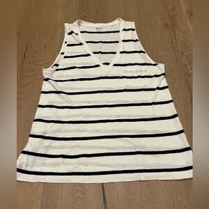 Madewell navy and white tank size S